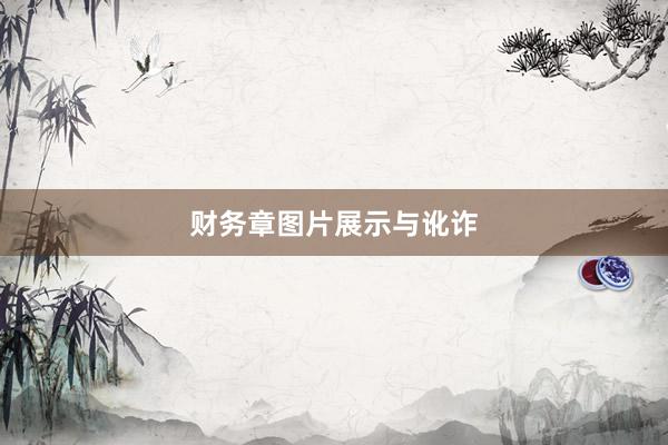 财务章图片展示与讹诈